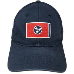 Volunteer Traditions Trucker Hat Blue One Size Tennessee State Flag Tristar Mesh